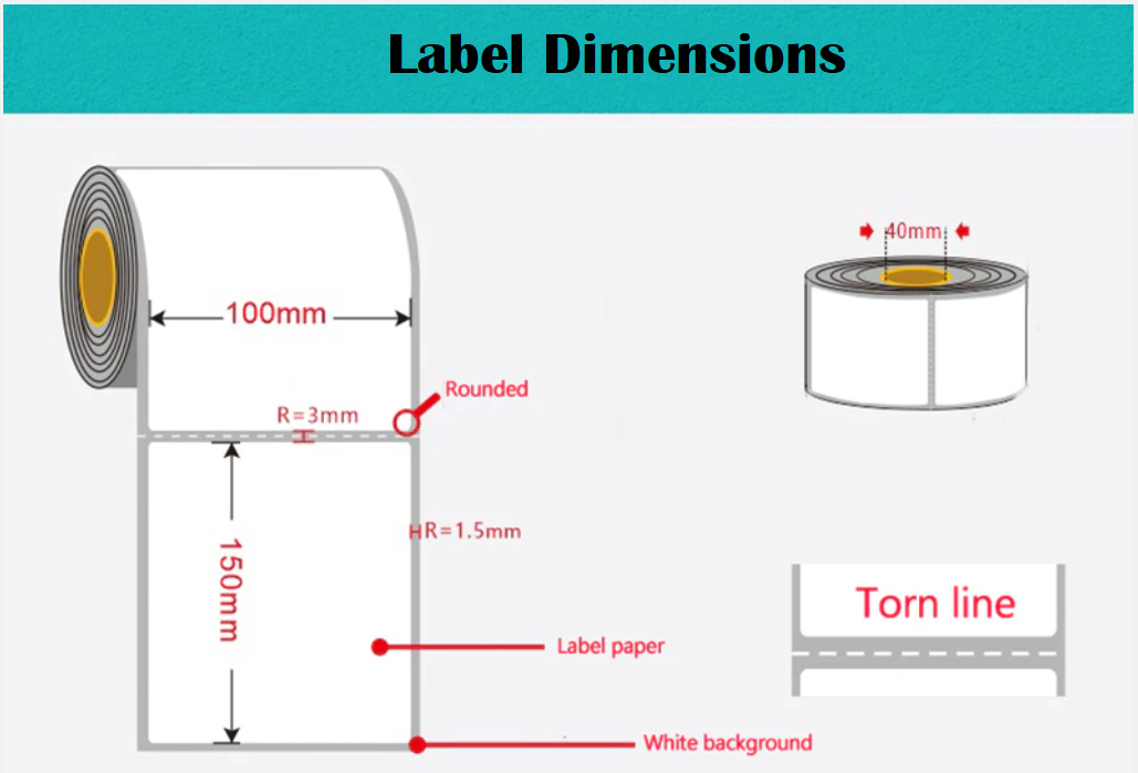 Direct Thermal Labels 6" x 4" - 350 Labels