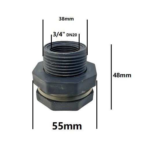 Water Barrel Tap Installation Adapter DN20