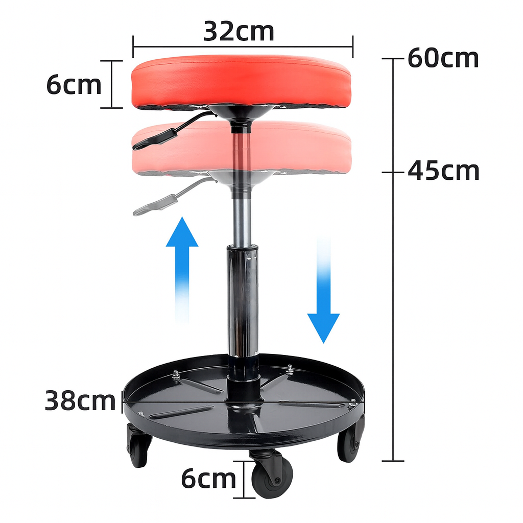 Adjustable Pneumatic Creeper Seat