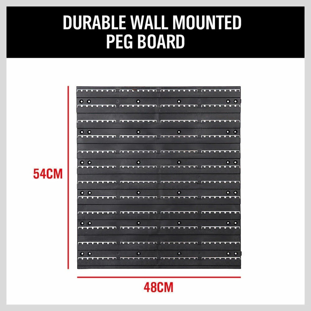 64 Storage Bin Rack - Wall Mounted