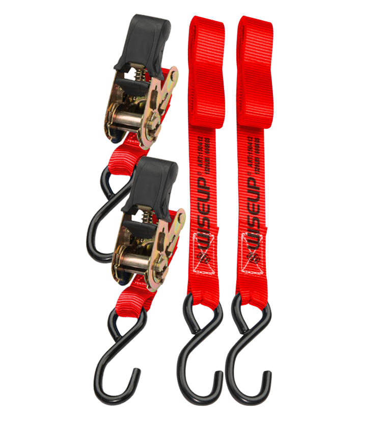 WISEUP 600kg Ratchet Tie Downs