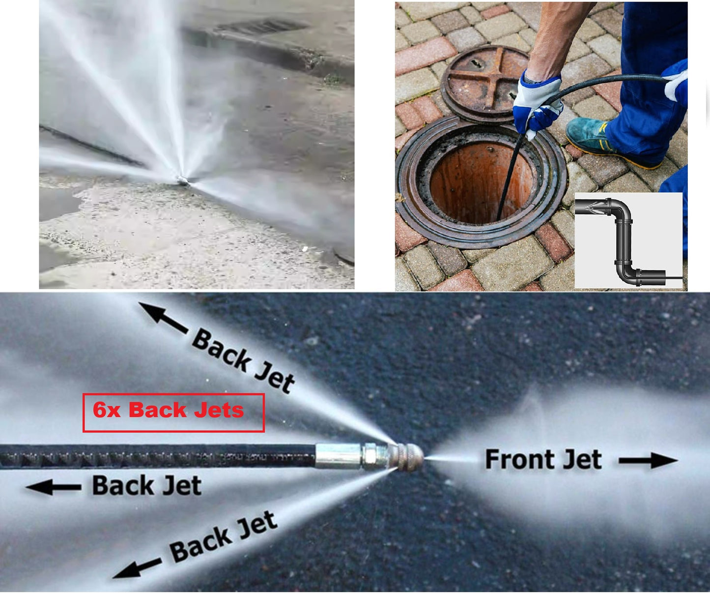 M22 15M Pressure Washer Sewer Cleaning Hose