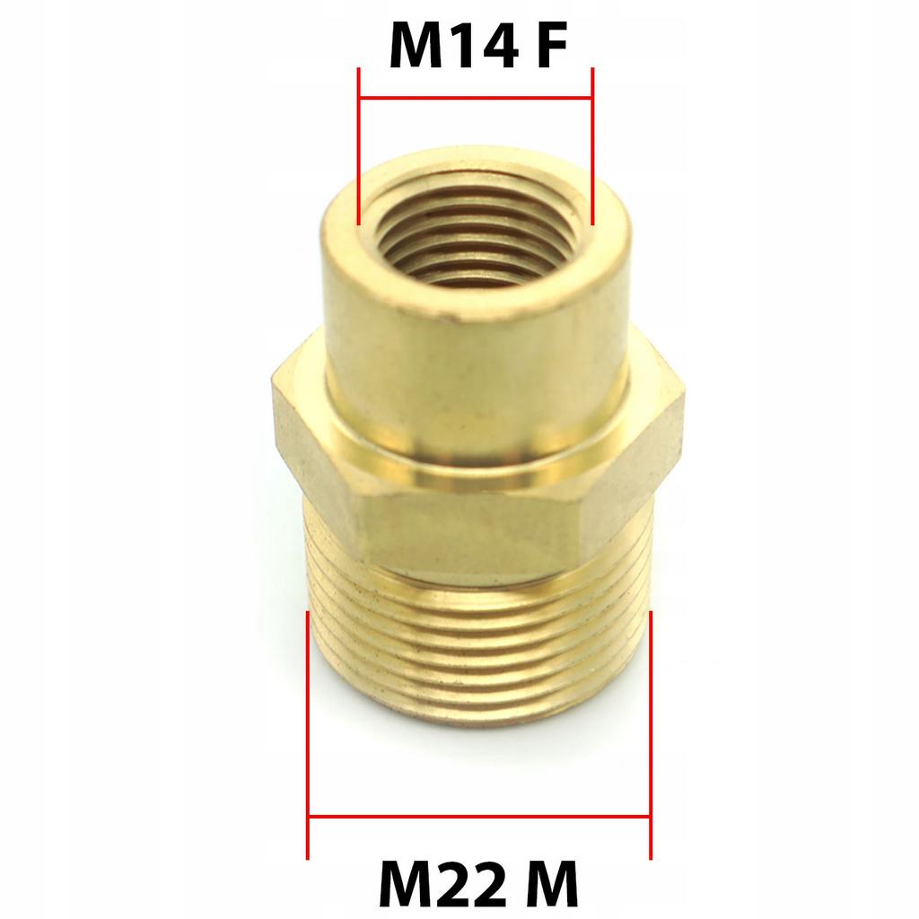 Pressure Washer Fitting Adapter M22 Male - M14 Female