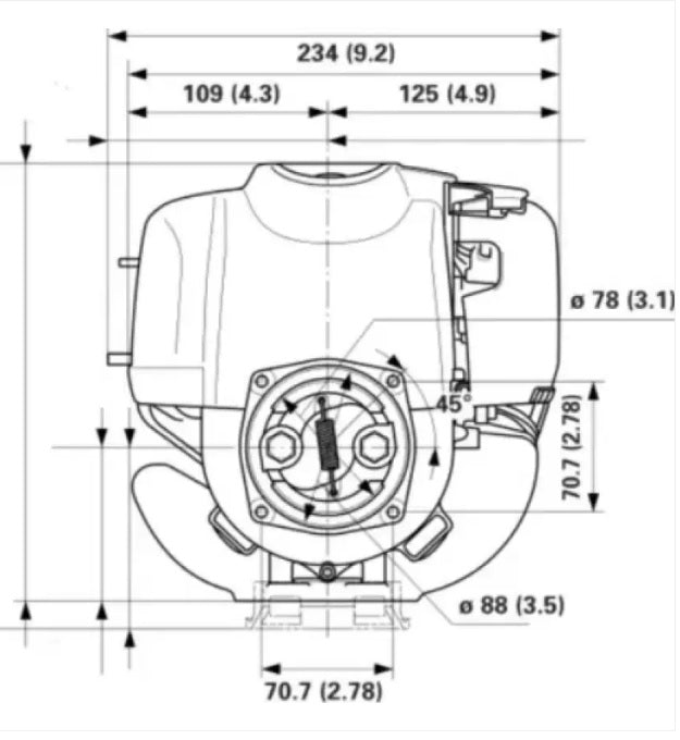 36cc 4-Stroke Petrol Engine