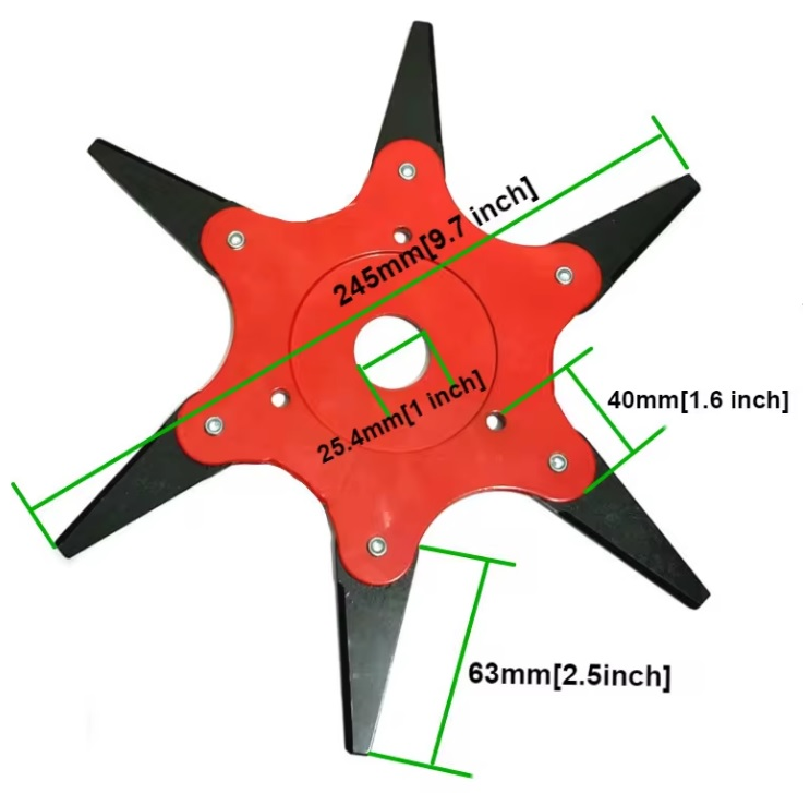 6 Bladed Swing Back Brush Cutter Blade