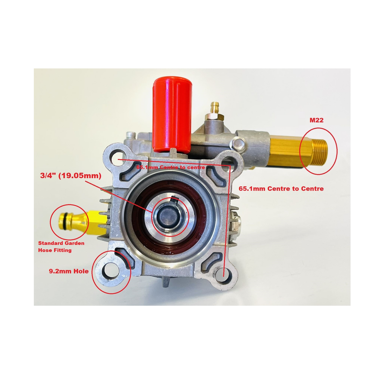 3000 PSI Pressure Washer Pump Unit Fits 3/4 Inch Shaft