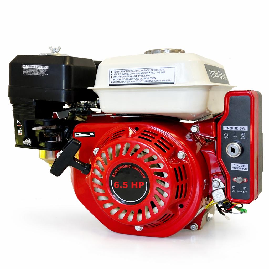 196cc 6.5hp 4-Stroke Electric Start Petrol Engine - GX200 Compatible
