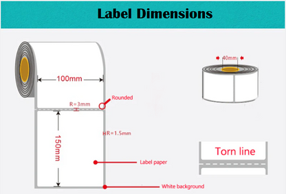 Direct Thermal Labels 6" x 4" - 350 Labels