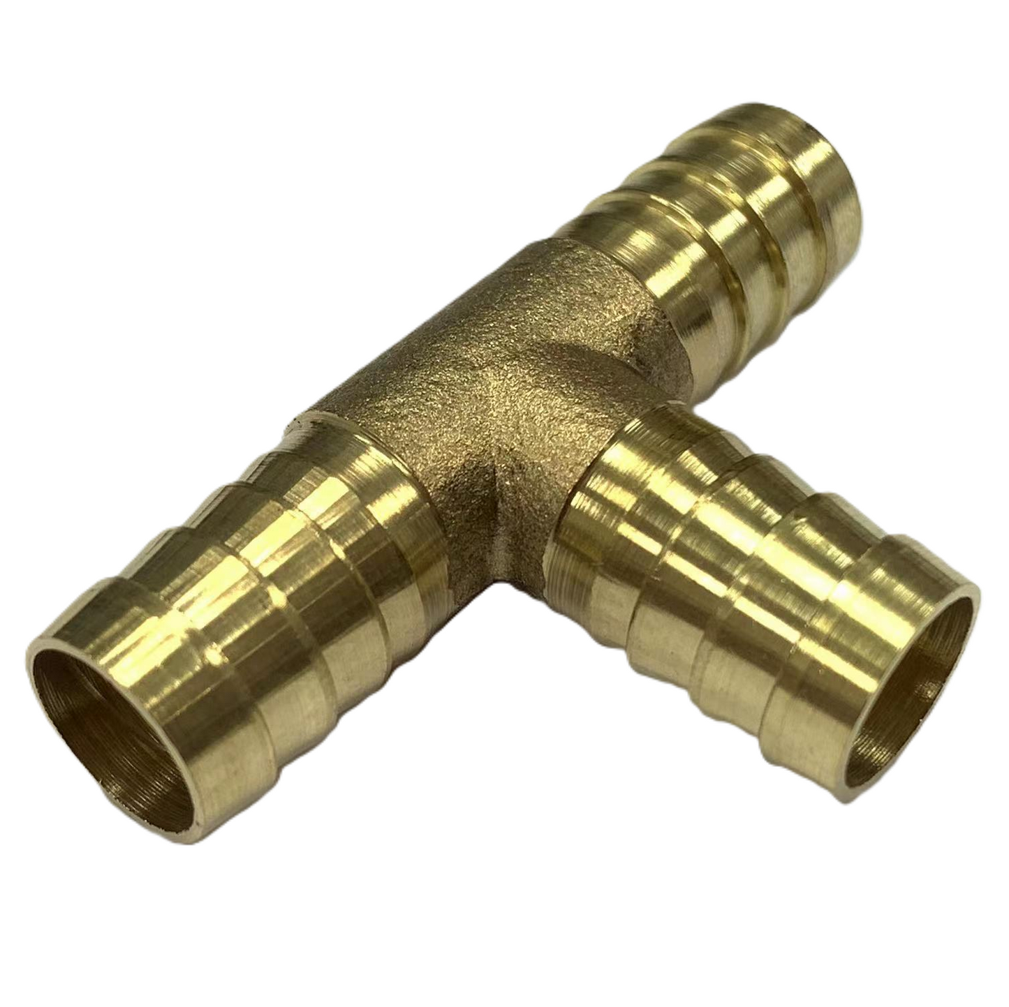 14mm Brass Barbed Tee Hose Joiner