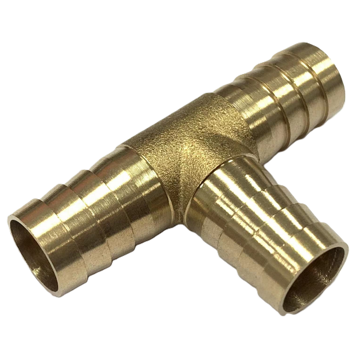 16mm Brass Barbed Tee Hose Joiner