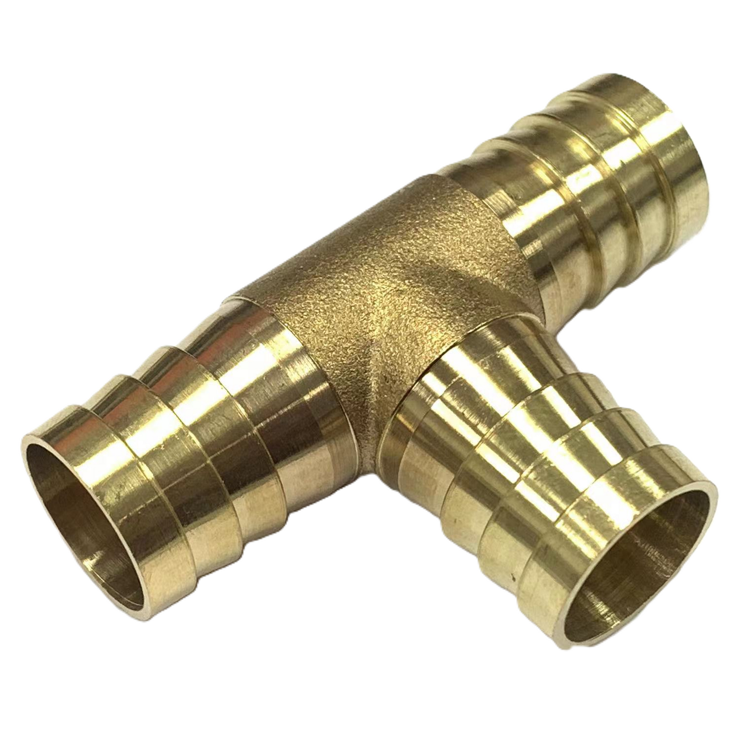 19mm Brass Barbed Tee Hose Joiner