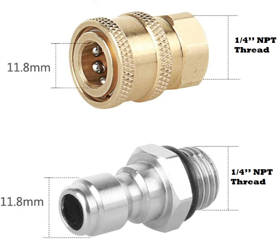 1/4 Inch - 1/4 Inch Quick Connect Pressure Washer Fitting