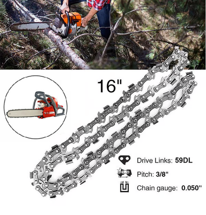 16" 3/8" Pitch 0.050" Gauge 59 Link Chainsaw Chain