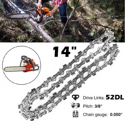 14" 3/8" Pitch 0.050" Gauge 52 Link Chainsaw Chain