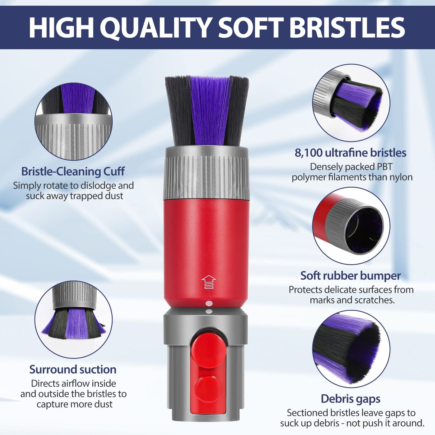 Scratch Free Dust Brush Attachment for Dyson