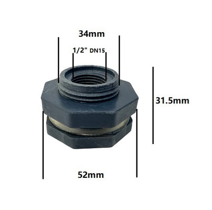Water Barrel Tap Installation Adapter DN15