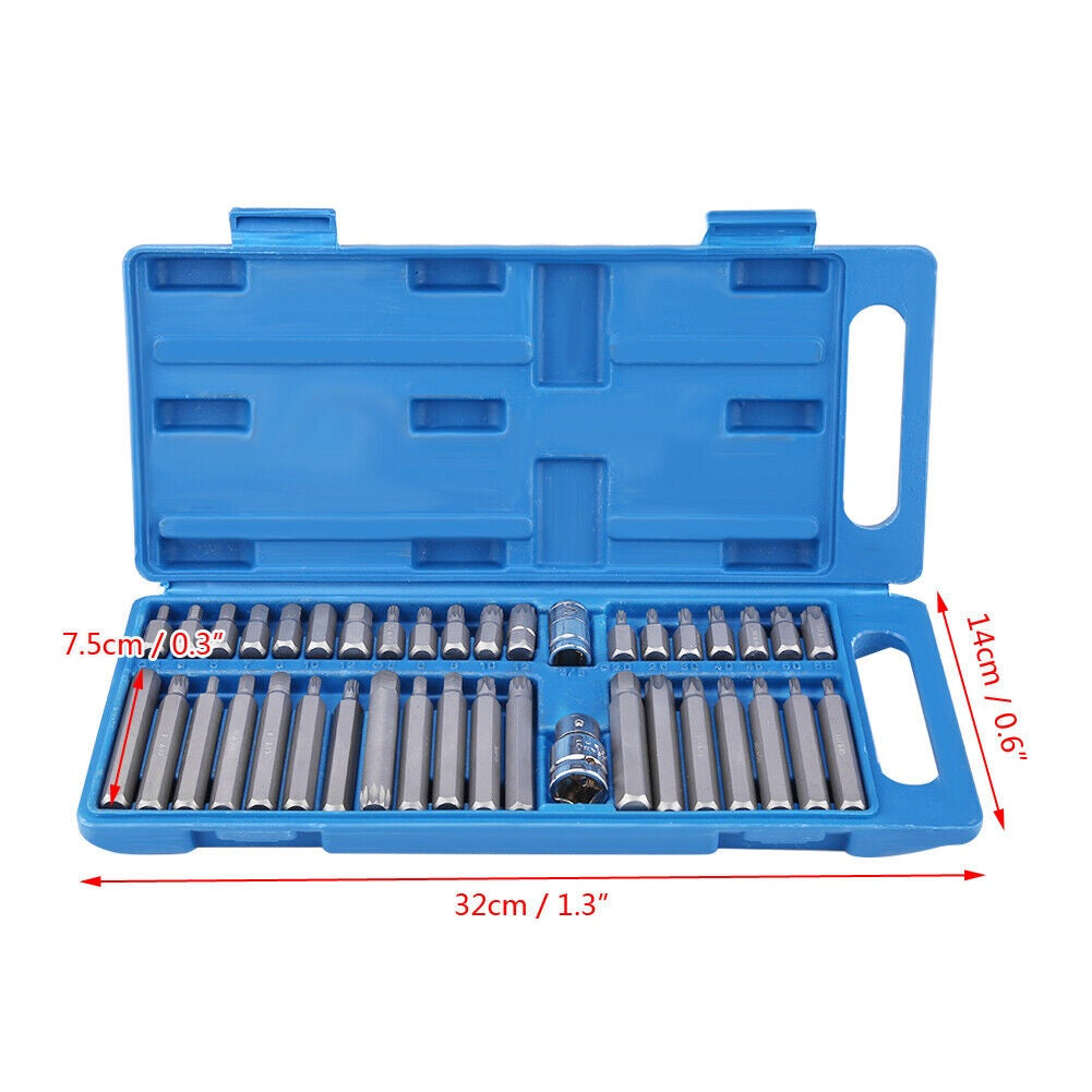 40 Piece 1/2 & 3/8 Inch Torx Bit Set