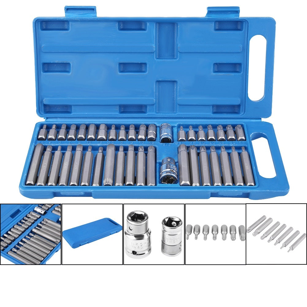 40 Piece 1/2 & 3/8 Inch Torx Bit Set