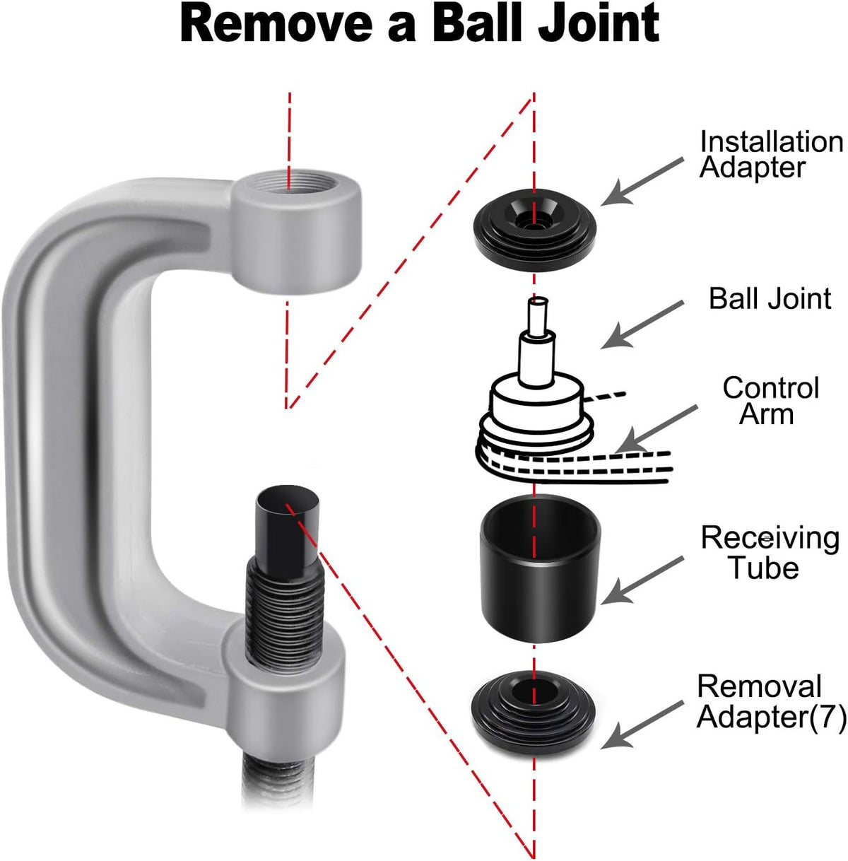 Comprehensive 4-in-1 Ball Joint Separator Kit - 21 Piece