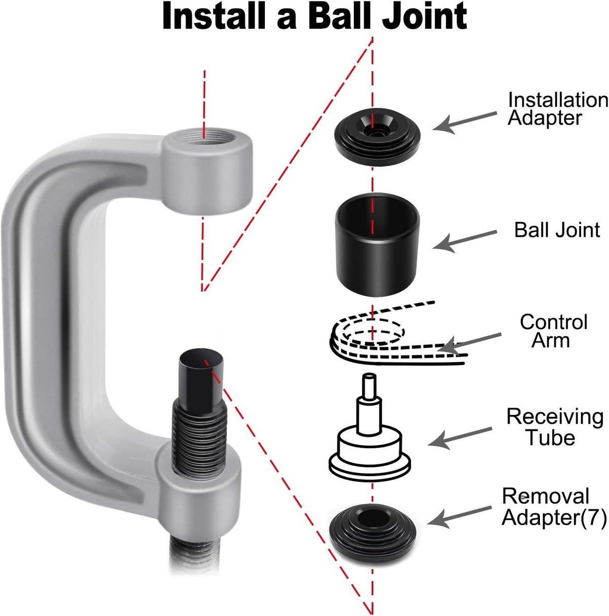 Comprehensive 4-in-1 Ball Joint Separator Kit - 21 Piece