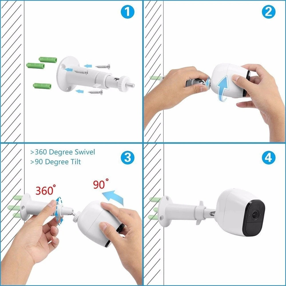 Wall Mount for CCTV Cameras - White