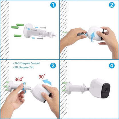 Wall Mount for CCTV Cameras - White
