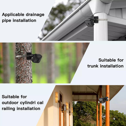 Downpipe Mount for CCTV Cameras - Black