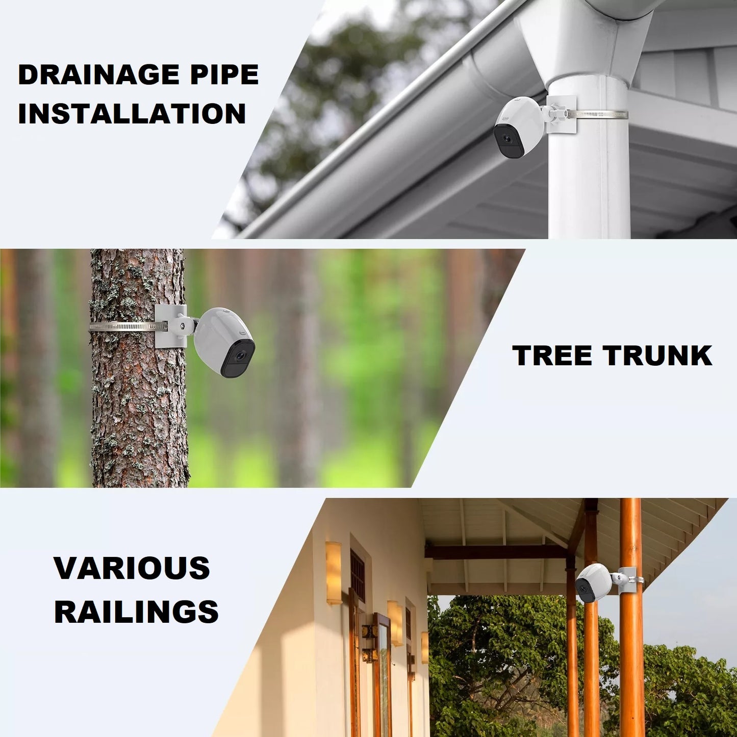Downpipe Mount for CCTV Cameras - White