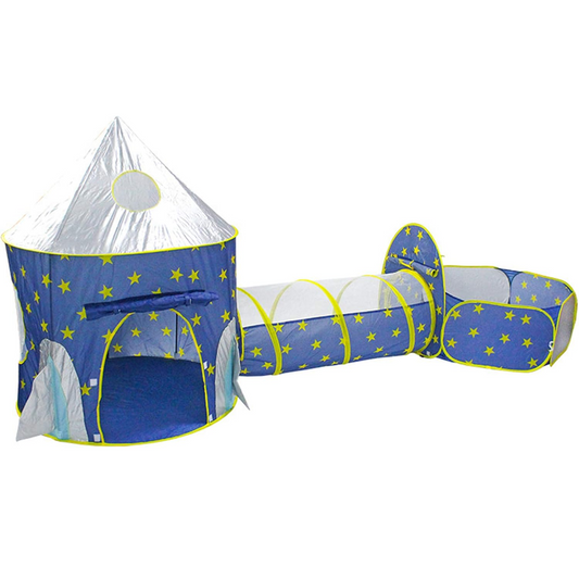 3-in-1 Rocket Ball Pit Play Tent