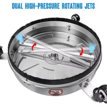 16.5 Inch 4000 PSI Stainless Steel Pressure Washer Surface Cleaner Attachment
