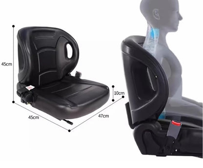 Seatbelt Fitted Adjustable Forklift and Ride On Mower Seat