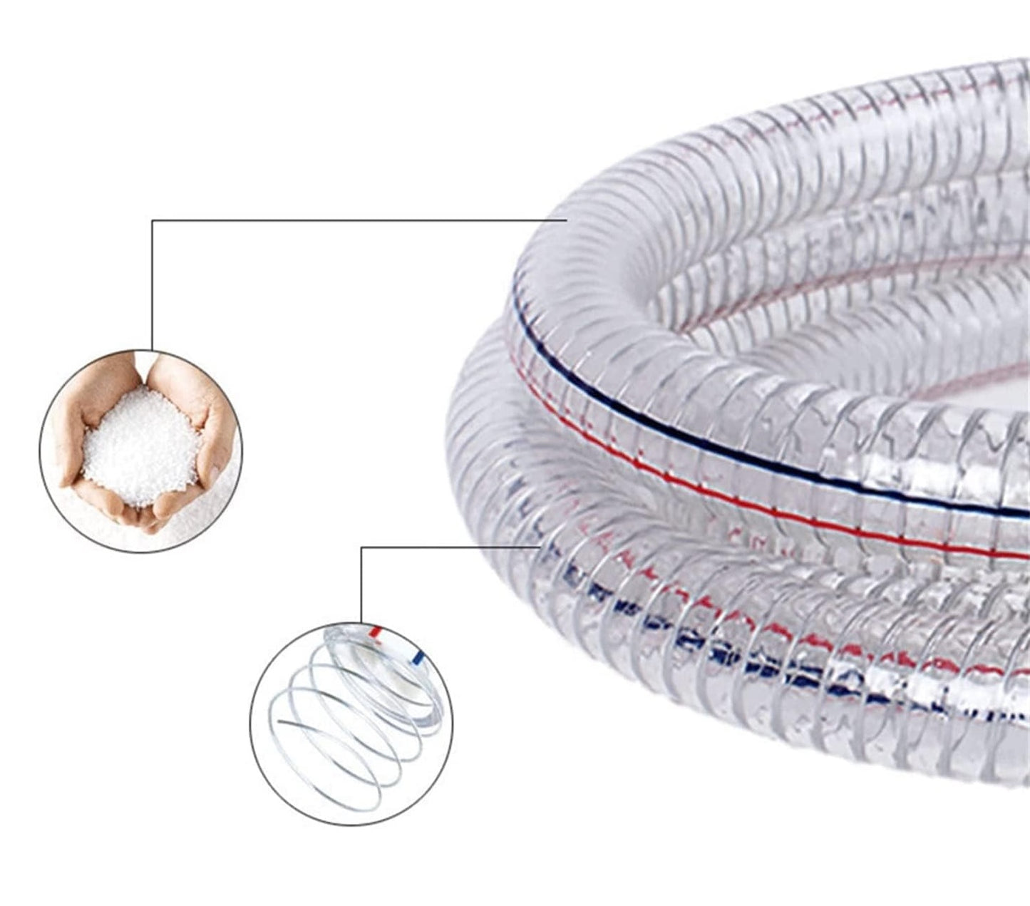 1 Inch 10m Steel Wire Core Water Pump Hose