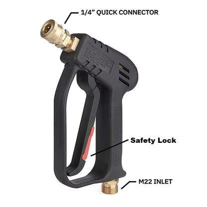 Pressure Washer Short Spray Gun Set 1/4 Inch Quick Connect - 6 Piece