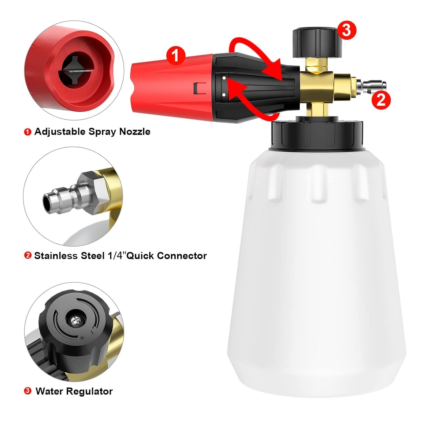 Heavy Duty Foam Cannon Pressure Washer Attachment