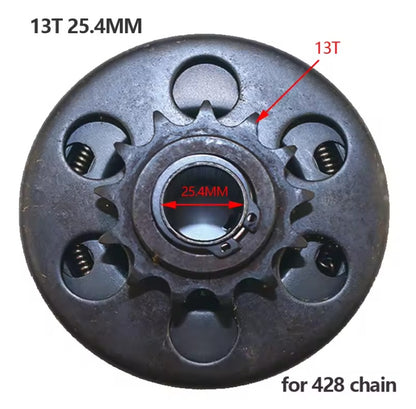 13 Tooth Centrifugal Clutch 25.4mm Bore 428 Pitch