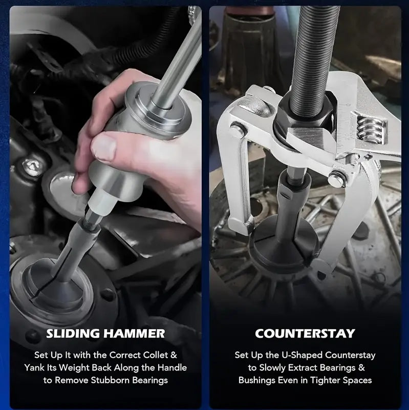 Comprehensive Blind Hole Inner Bearing Slide Hammer Set