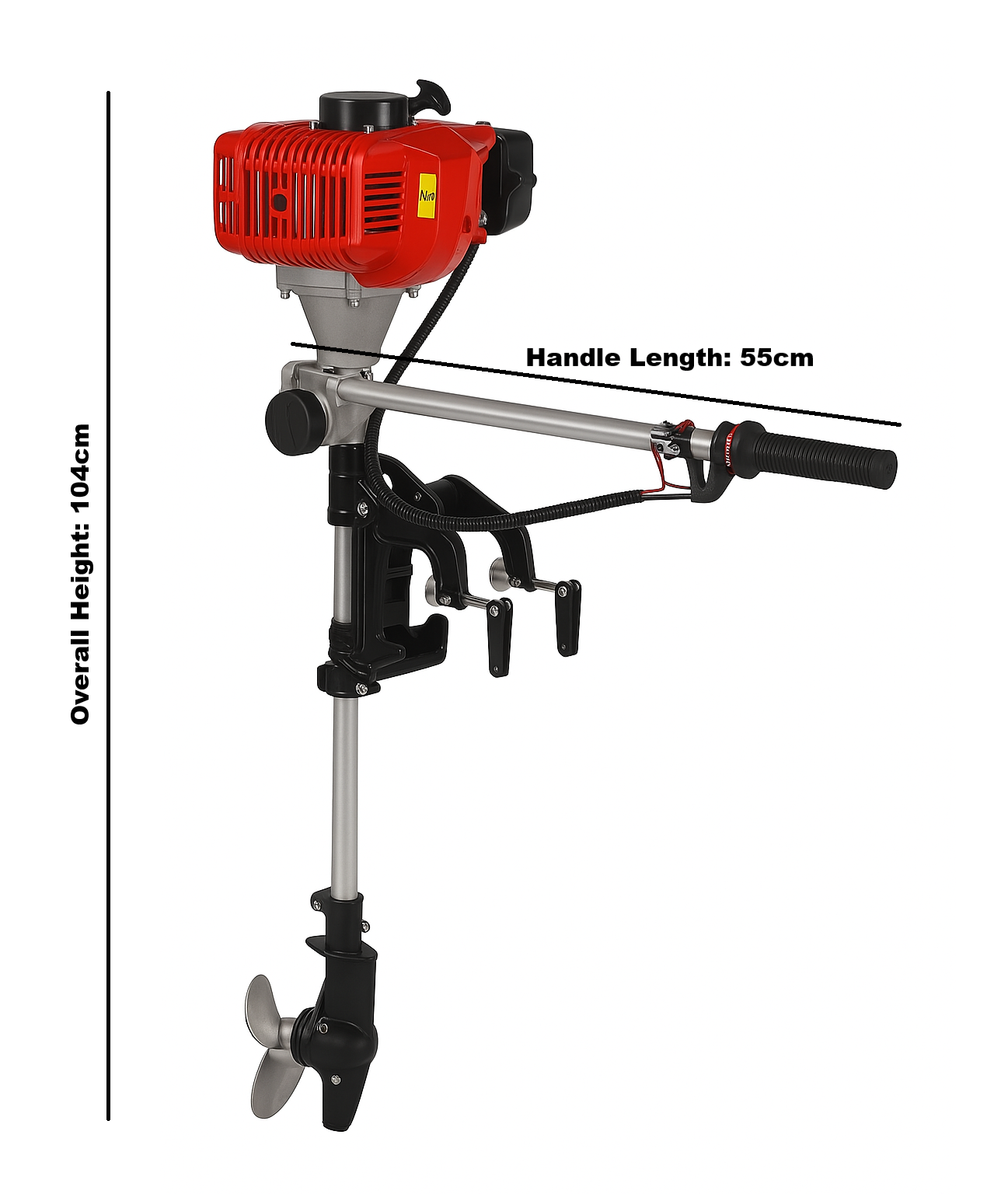 55cc 2-Stroke Engine - Petrol Outboard Motor