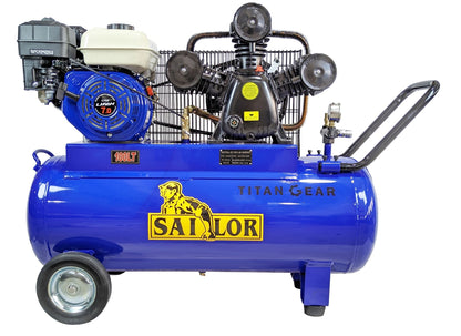 Titan Gear 100L 4-Stroke Engine Petrol Air Compressor