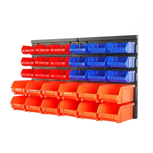 30 Storage Bin Rack - Wall Mounted