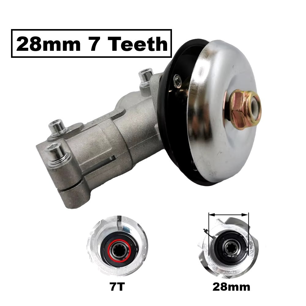 Line Trimmer and Brush Cutter Gear Head 7 Teeth 28mm Shaft