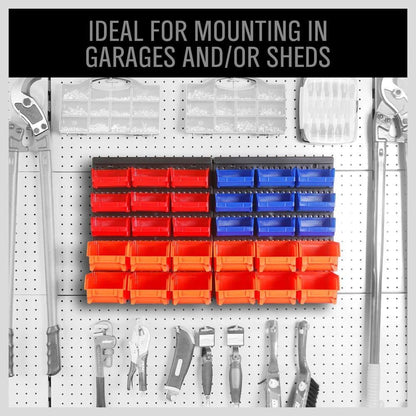 30 Storage Bin Rack - Wall Mounted