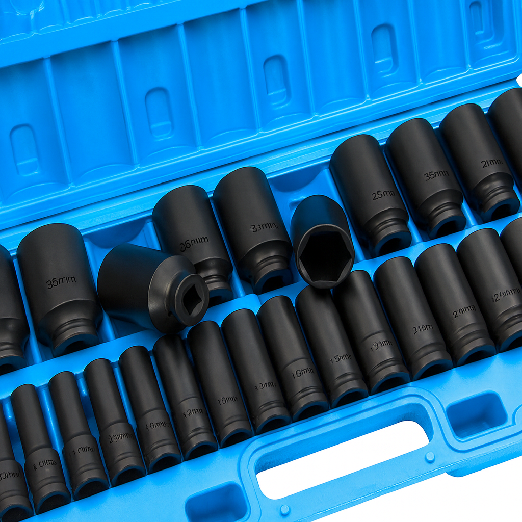 1/2 Inch Drive 26 Piece Metric Comprehensive Impact Deep Socket Set 10 - 36mm 26 Piece