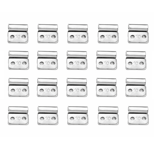 10 Gram Clip-on Wheel Weights - 20 Pack