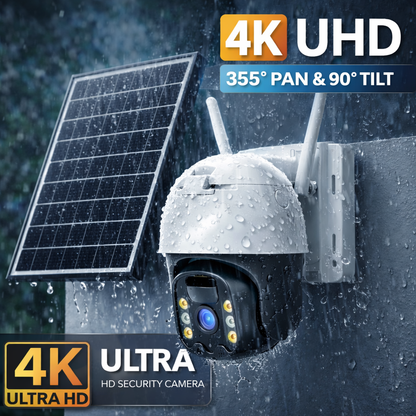 4K Solar Powered Outdoor Wireless CCTV Camera