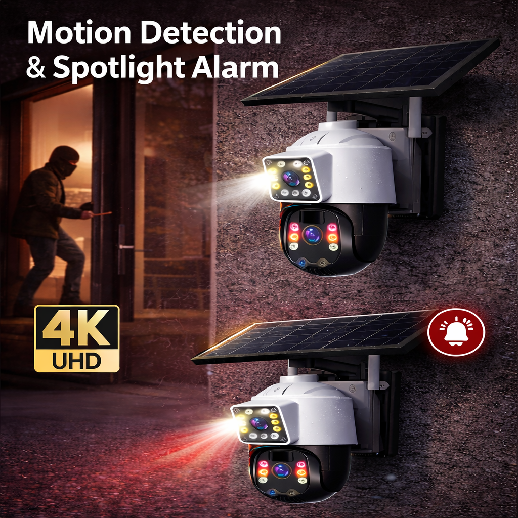 4K Solar Powered Outdoor Wireless CCTV Camera