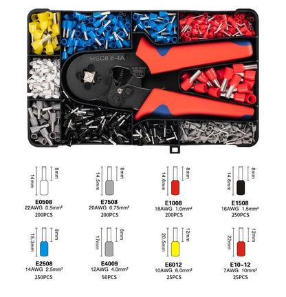 Electrical Crimping Tool Set - 1200 Piece
