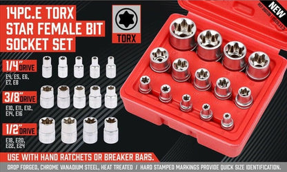 14 Piece E-Torx Socket Set