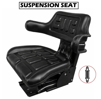 Suspension Forklift and Ride On Mower Seat With Armrests