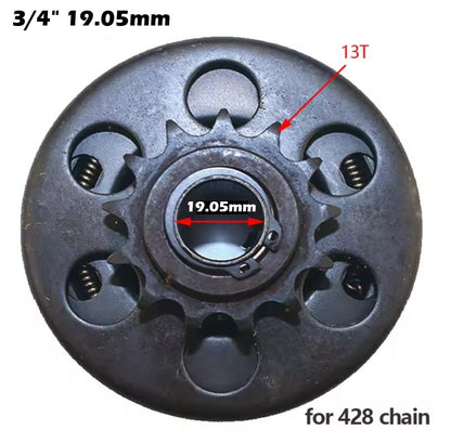 13 Tooth Centrifugal Clutch 19.05mm Bore 428 Pitch