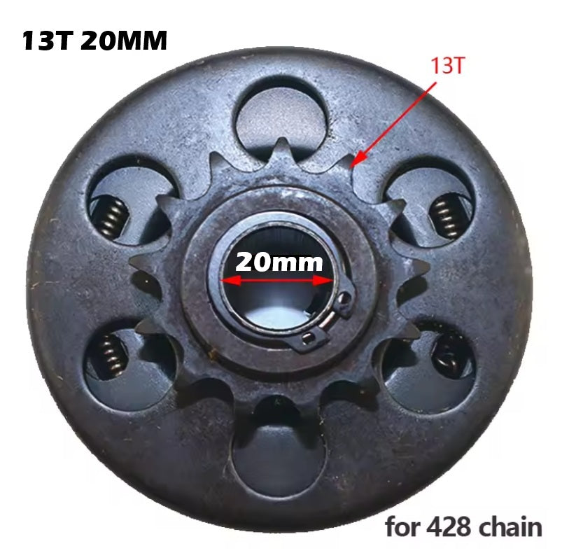 13 Tooth Centrifugal Clutch 20mm Bore 428 Pitch